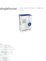 simplehuman CW0259 Dimensions Guide
