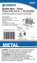 Sigma Electric 14252 Installation guide