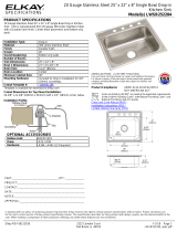 Elkay LWSB252284 Dimensions Guide