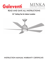 Minka Ceiling Fan Co. 718212840351 52″ Ceiling Fan for Indoor Location User manual