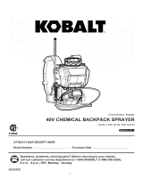 Kobalt KSP 440-06 40V Chemical Backpack Sprayer User guide