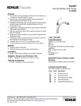 Kohler 10433-CP Dimensions Guide