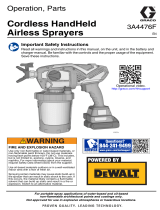 Graco 3A4476F, Cordless HandHeld Airless Sprayer Owner's manual