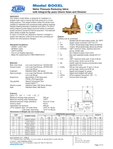 Zurn 114-600XL Specification