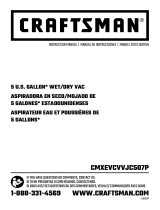 Craftsman 5 U.S. GALLON* WET/DRY VAC User manual