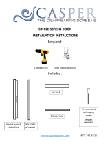 Casper Disappearing Screens SS3884WHT Installation guide