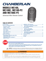 Chamberlain MC100-P2 Owner's manual