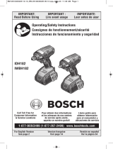 Bosch IWMH182-01 Owner's manual