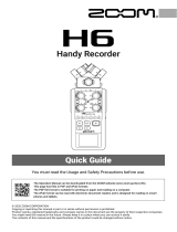 Zoom H6 Quick start guide