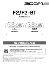 Zoom F2 / F2-BT Operating instructions