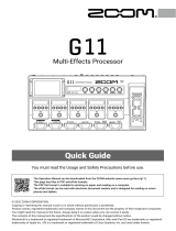 Zoom G11 Quick start guide