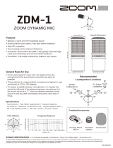 Zoom ZDM-1 Podcast Mic Pack Operating instructions