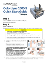 Colordyne 1600-S Quick start guide
