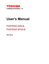 Toshiba PORTÉGÉ WT20-B Series User manual