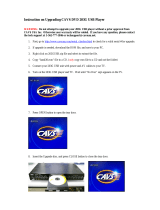 CAVS DVD 203G USB Upgrade Instructions