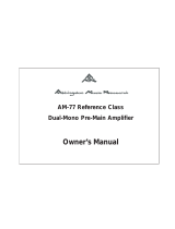 Abbingdon Music Research Dual Mono Pre-Main Amplifier AM-77 Owner's manual