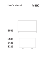 NEC E325 User manual