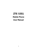 ZTE S551 User manual