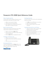 Panasonic UTG 200B Quick Reference Manual