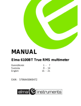 Elma Instruments Elma 6100BT User manual