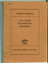 Western Electric 407A-4 User manual