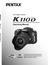 Pentax K110D - Digital Camera SLR Operating instructions