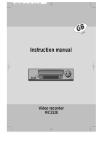Daewoo Video recorder User manual