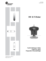 Beckman Coulter SW 41 Ti User manual