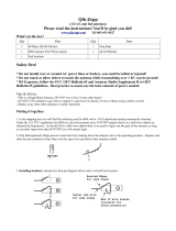 Qik-Zepp QZ-60 Operating instructions