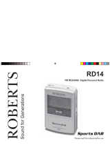 Roberts FM RDS/DAB Digital Personal Radio RD14 User manual