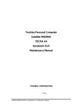 Toshiba SATELLITE M40 Series Maintenance Manual