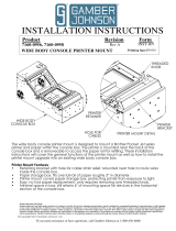 Gamber-Johnson Wide Body Console with Brother Pocket Jet Printer Mount Installation guide