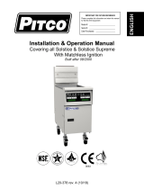 Pitco SoloFilter SFSSH55R, 100K BTU, Full Vat 40-50lbs.Oil Capacity User manual