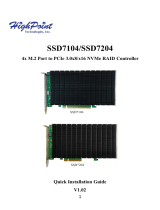 Highpoint SSD7104 Quick Installation Guide