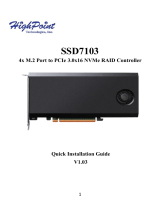 Highpoint SSD7103 Quick Installation Guide