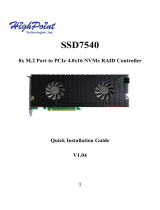 Highpoint SSD7505 Quick Installation Guide
