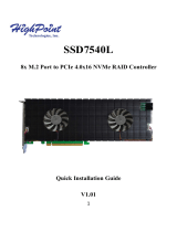 Highpoint SSD7505 Quick Installation Guide