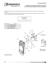 Greenheck 482710 EFB Series Actuators External Mount Operating instructions