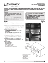 Greenheck 465915 No Flow Duct Smoke Detector Operating instructions