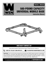 Wen MB500 500-Pound Capacity Universal Mobile Base User manual