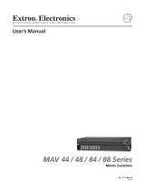 Extron electronic Extron Electronics Switch MAV 84 User manual