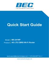 BEC MX-241NP Quick start guide