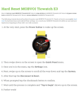 MOBVOI  Ticwatch E3 Hard reset manual