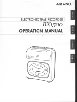 Amano BX-1500 Operating instructions