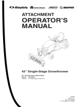 Snapper 42" Single-Stage Snowthrower User manual