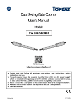 Topens Dual Swing Gate Opener User manual