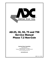 American Dryer Corp. AD-758V User manual