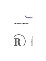 Radio Shack Electronic Organizer Owner's manual