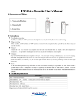 Sharper Image USB Discreet Voice Recorder User manual