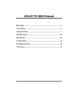 Biostar G31-M7 TE - BIOS User manual